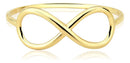 Anel Infinito Vazado De Ouro 18k Feminino E Delicado