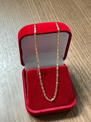 Corrente Colar Piastrine Em Ouro 18k 45cm 2mm